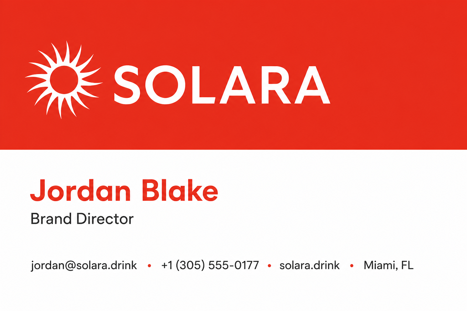 Solara Business Card